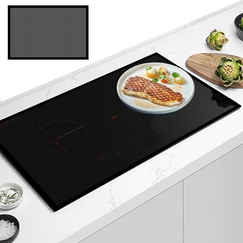 LOREC 78x52cm Große Silikon Induktionskochfeld Schutzmatte Induction Cooker Silikonmatte (Magnetisch) Induktion Schutzmatte Induktion Herdschutz Matte Rechteckig Wärmeisolierte Pad für Induktionsherd von LOREC