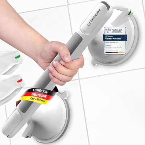 LORESJOY Duschgriff Saugnapf, MAX 110KG abnehmbare Haltegriff mit Saugnapf, Haltegriff Dusche ohne, Haltegriffe für Senioren, Badewannengriff ohne BohrenBohren LORESJOY Duschgriff Saugnapf, MAX 110KG abnehmbare Haltegriff mit Saugnapf, Haltegriff Dusche ohne, Haltegriffe für Senioren, Badewannengriff ohne BohrenBohren von LORESJOY