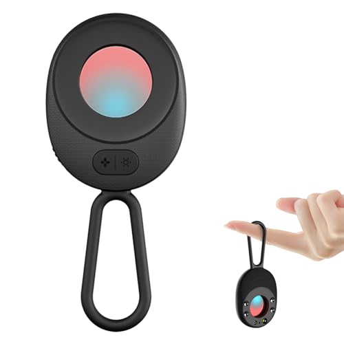 LORESJOY Mini Wanzen Detektor, Kamera Detektoren, Hidden Camera Detector, Versteckte Kamera Detektor Tragbar IR Wanzen Detektor für Hotel Heim Büro Reisen Auto Umkleideräume Badezimmer(Schwarz) von LORESJOY