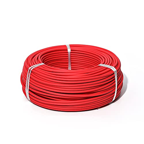 LORIER Photovoltaik-Kabel-Solarkabel 2.5mm2 4mm2 6mm2 / Tuv Kabel, verwendet for Photovoltaik-Anschluss, rot, schwarz, Hülle Draht und Kabel (Color : Red, Size : 10M_AWG13-2.5MM2) von LoRier