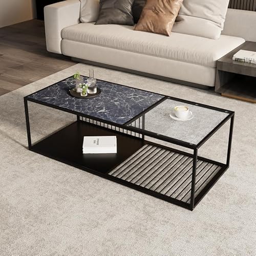 Couchtisch - Schmiedeeiserner Couchtisch mit Glas - großer Stauraum Couchtisch - Schmiedeeiserner Couchtisch mit Glas - großer Stauraum von LORISMAI