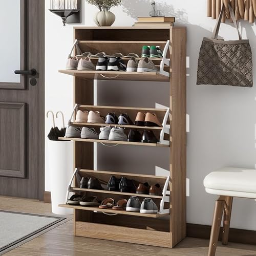 LORISMAI Schuhschrank -mit 3 Schubladen, 3-stufiges Schuhregal aus Holz für den Eingangsbereich, Farbe Eiche LORISMAI Schuhschrank -mit 3 Schubladen, 3-stufiges Schuhregal aus Holz für den Eingangsbereich, Farbe Eiche von LORISMAI