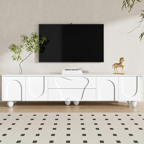 LORISMAI TV-Schrank mit Holzbeinen 180 cm weißer – EIN minimalistischer und eleganter Fernsehschrank mit viel Stauraum LORISMAI TV-Schrank mit Holzbeinen 180 cm weißer – EIN minimalistischer und eleganter Fernsehschrank mit viel Stauraum von LORISMAI