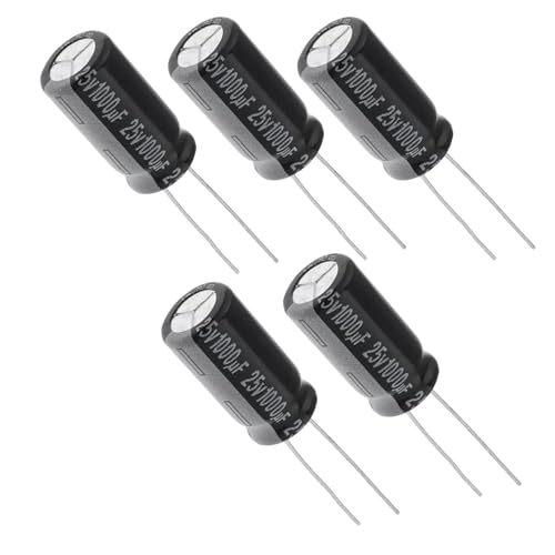 5 Stück Elektrolytkondensatoren THT 1000µF 25V Ø10x20mm von LORTECH
