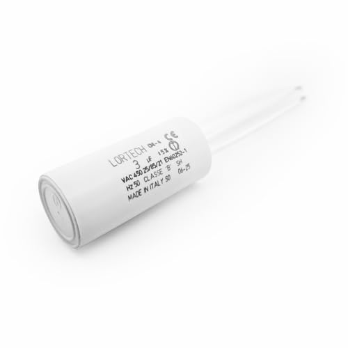 LORTECH Permanent Motor Kondensator 3µF 25mm x 55mm Made in Italy von LORTECH