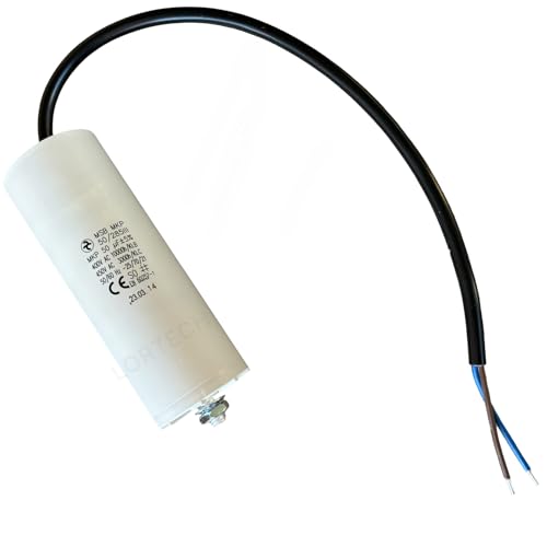LORTECH Motor-Kondensator 450V, 2µF bis 50µF, Kabelanschluss (50µF, 1) von LORTECH