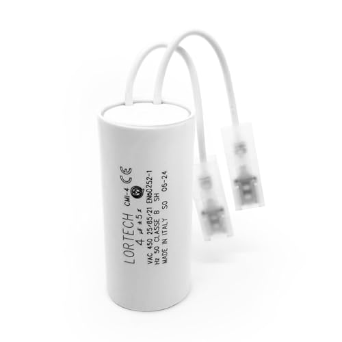 LORTECH Permanentkondensator 4uF mit Stecker Ø25mm x 55mm Flachboden Made in Italy LORTECH Permanentkondensator 4uF mit Stecker Ø25mm x 55mm Flachboden Made in Italy von LORTECH