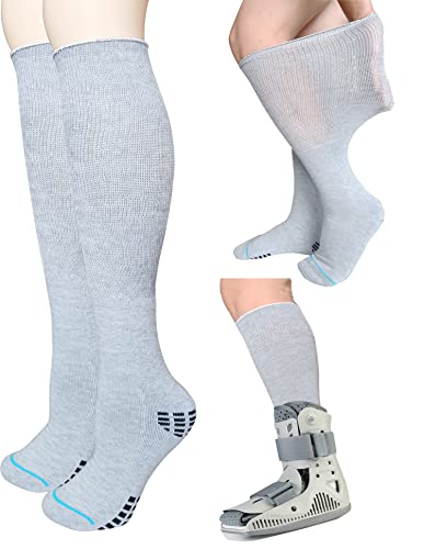 2 Paar Walking Boot Socks for Orthopädische Walker Brace, Ersatz Sockenfutter Kniehohe Schlauchsocken Unter Air Cam Walkers and Fracture Boot, Medical Air Cast Socken für chirurgische Beinabdeckung 2 Paar Walking Boot Socks for Orthopädische Walker Brace, Ersatz Sockenfutter Kniehohe Schlauchsocken Unter Air Cam Walkers and Fracture Boot, Medical Air Cast Socken für chirurgische Beinabdeckung von LORVVDE