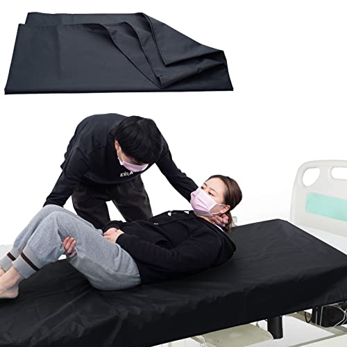 LOSCHEN Rohrschiebeplanen für den Patiententransfer, Schiebeplanen zur Unterstützung des Transfers älterer Menschen (27.5"x51"(70x130cm), Schwarz) von LOSCHEN