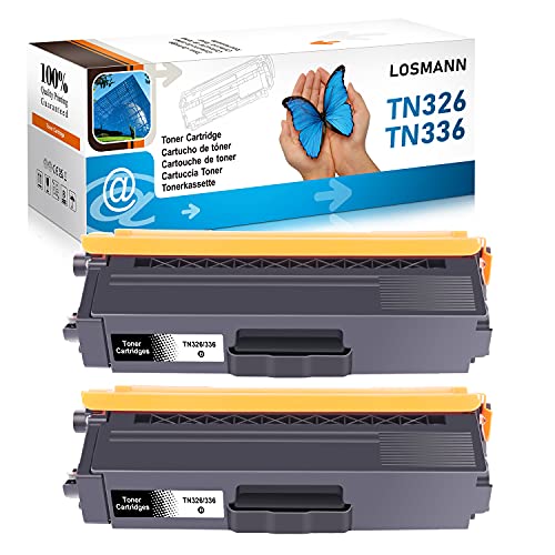 2x LOSMANN Schwarz Toner Kompatibel für TN-336 TN-326 für Brother DCP-L8400CDN DCP-L8450CDW HL-L8250CDN HL-L8300 Series HL-L8350CDW HL-L8350CDWT MFC-L8600CDW MFC-L8650CDW MFC-L8850CDW TN-321 von LOSMANN