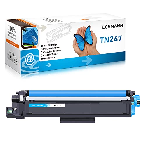 LOSMANN 1x Cyan Toner Kompatibel für Brother TN-247 TN-243 für Brother MFC-L3770CDW MFC-L3750CDW HL-L3230CDW HL-L3210CW MFC-L3710CW DCP-L3550CDW MFC-L3730CDN DCP-L3510CDW HL-L3270CDW DCP-L3517CDW von LOSMANN