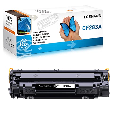 LOSMANN 1x Schwarz Toner Kompatibel für HP CF283A 83A für HP LaserJet Pro MFP M120 Series M125a M125nw M125rnw M126a M126nw M127fn M127fp M127fw M128fn M128fp M128fw M201dw M201n M202dw M202n M225dn von LOSMANN