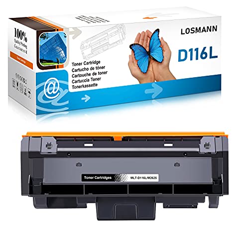 LOSMANN 1x Schwarz Toner Kompatibel für Samsung MLT-D116L für SL Xpress M2620D M2620ND M2625D M2625F M2625FN M2625N M2626 M2675F M2675FN M2676 M2820D M2820DW M2820ND M2825DW M2825ND M2826 M2830DW von LOSMANN