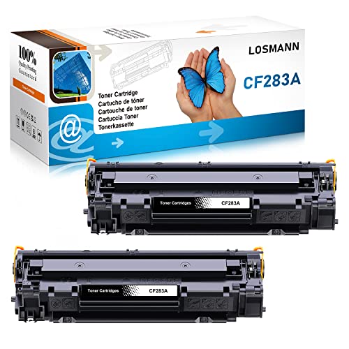 LOSMANN 2 Schwarz Toner Kompatibel für HP CF283A 83A für HP LaserJet Pro MFP M225dw M225rdn M226dn M226dw M120 Series M125a M125nw M125rnw M126a M126nw M127fn M127fp M127fw M128fn M128fp M128fw M201dw von LOSMANN