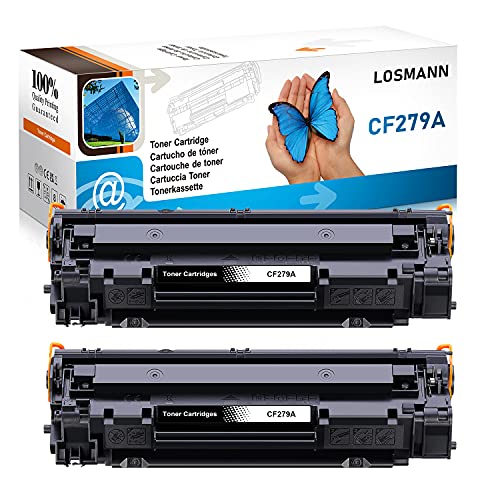 LOSMANN 2x Ersatz Toner Patrone Kompatibel für HP CF279A CF279 CF-279 A 279A 79A für HP LaserJet Pro M12, M12a, M12 Series, M12w, MFP M26a, MFP M26nw, MFP M26 Series (1000 Seiten Schwarz Black) von LOSMANN