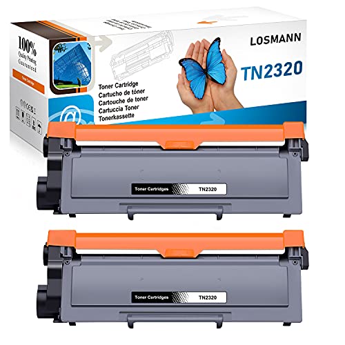 LOSMANN 2x Toner Kompatibel für Brother TN-2320 TN2320 für Brother MFC-L2740DW HL-L2300D L2320D L2321D L2340DW L2360DN L2360DW L2361DN L2365DW L2380DW DCP-L2500D L2520DW L2540DN L2560CDN L2560CDW von LOSMANN