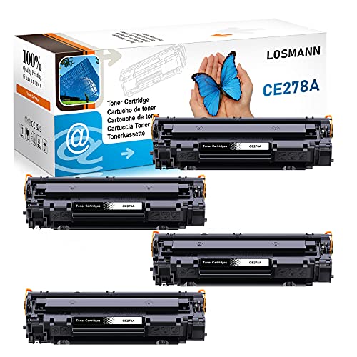 LOSMANN 4x Toner Kompatibel für HP CE278A 78A für HP Laserjet Pro M1530 MFP, M1536 DNF MFP, M1537 DNF MFP, M1538 DNF MFP, M1539 DNF MFP, P1560, P1566, P1600, P1606 DN, P1607 DN, P1608 DN, P1609 DN von LOSMANN