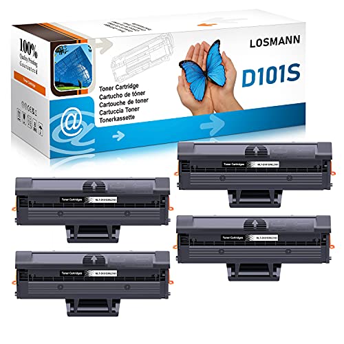 LOSMANN 4x Toner Kompatibel für Samsung MLT-D101S/ELS MLT-D101S ML-2161 für Samsung SCX-3405F SCX-3405FW SCX-3405W SF-760P ML-2160 ML-2162 ML-2164 ML-2164W ML-2165 ML-2165W ML-2168 SCX-3400 SCX-3400F von LOSMANN