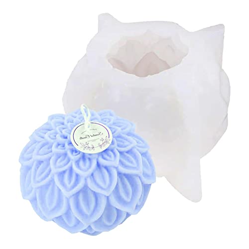 Kerzenform Kerzen Gießform Silikonformen 3D Lotus Blumenform Blumen Silikon Seifenform Für Kerzenherstellung Formen DIY Kerzen, Wachs, Seife, Polymer Ton Handwerk Dekoration von LOSOO