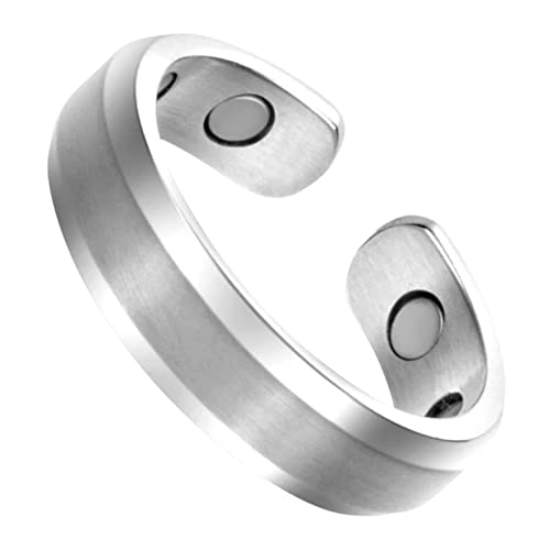 LOSOO Magnetring Lymphtherapie - Verstellbare Fingerringe Therapeutischer Magnetring - Magnet Treat Ring Magnet Lymphentgiftungsring zur Linderung von Stress und Schmerzen, Magnet Slim von LOSOO