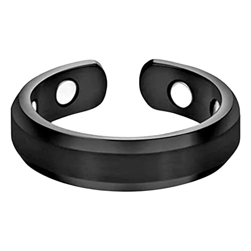 LOSOO Therapeutischer Magnetring - Einstellbarer LymphabflussTherapeutischer Magnetring,Magnet Treat Ring Magnet Lymphentgiftungsring zur Linderung von Stress und Schmerzen, Magnet Slim von LOSOO