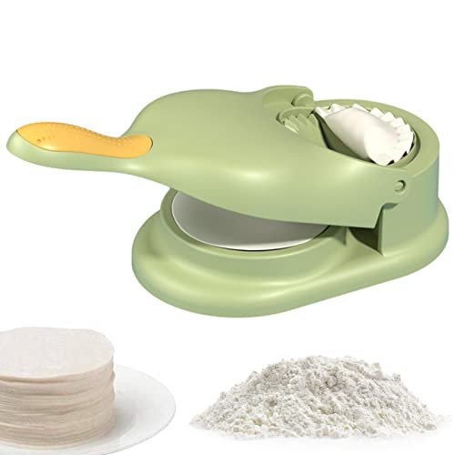 LOSOO Teigtaschen Maker, 2 In 1 Dumpling Maker Machine, Knödelpress Knödelform Manuelle Teigpresse, Knödel Skin Maker Knödel Formen Für Die Haushaltsküche von Xotify