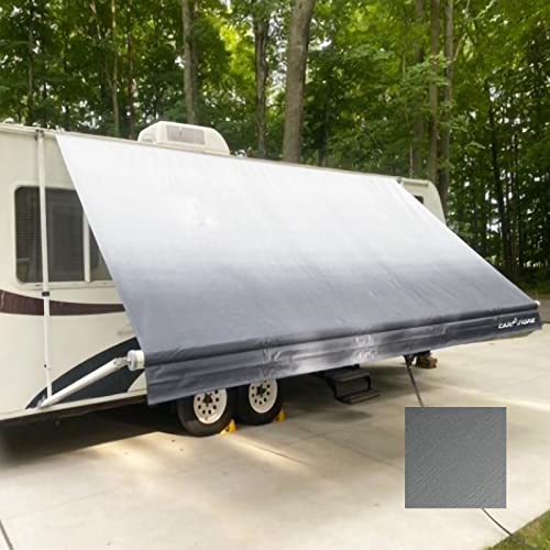 Wohnmobil-Markisenstoff, Ersatz, 2,4 x 30,5 cm, universeller, wetterfester Vinyl-Schatten für Wohnmobil, Outdoor, Graues Verblassen von LOSTAR