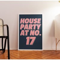 Personalisierte Hausnummer Print | Druck Neues Zuhause Wanddeko A4 A3 A2 Geschenk von LOSTINMUSICPRINTS