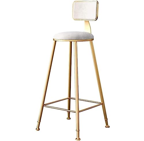 Bar Stühle Barhocker Barstuhl Hoher Hocker Mit Rückenstütze Für Barhocker In Küchenthekenhöhe, Frühstücksbarstühle Mit Fußstütze Tresenhocker Barstühle ( Color : White , Size : 65cm Sitting Height ) Bar Stühle Barhocker Barstuhl Hoher Hocker Mit Rückenstütze Für Barhocker In Küchenthekenhöhe, Frühstücksbarstühle Mit Fußstütze Tresenhocker Barstühle ( Color : White , Size : 65cm Sitting Height ) von LOSTIS