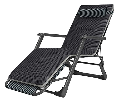 Sonnenliege Klappbar Liegestuhl Klappbar Lounge Chair 3-Gang-Klapp-Zero-Gravity-Stuhl Sonnenliege Liegestuhl Mit Verstellbarer Kopfstütze Für Strandgarten Im Freien Gartenliege Relax-Liegestuhl(Color: von LOSTIS