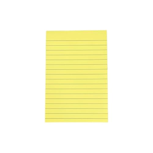 LOSVIP # 1 Block linierte Haftnotizen, 4 x 6 Haftnotizen mit Linien, selbstklebende Notizblöcke, 8 leuchtende, 50 Blatt/Block (C, One Size) von LOSVIP
