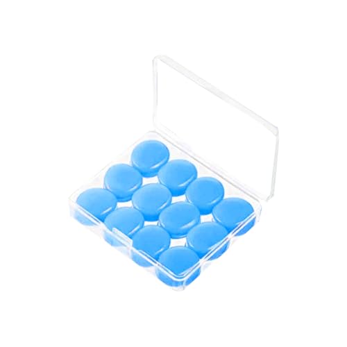 LOSVIP # 10 Paar Ohrstöpsel zum Schlafen, wiederverwendbare, formbare Silikon-Ohrstöpsel, weiche mit Geräuschunterdrückung, schallblockierende mit Etui, für Schwimmen (Blue, B) von LOSVIP