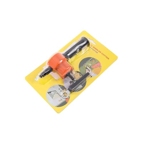 LOSVIP # Blechknabberschneider Doppelkopf Blechschneider Lochbohrer Aufsatz Kartonverpackung (Orange, One Size) von LOSVIP