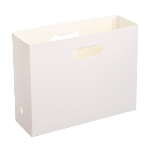 LOSVIP # Creative Folding Storage Basket Book Stand Box Desktop Organization Student File Storage Box Book Clip Book Stand (White, A) von LOSVIP