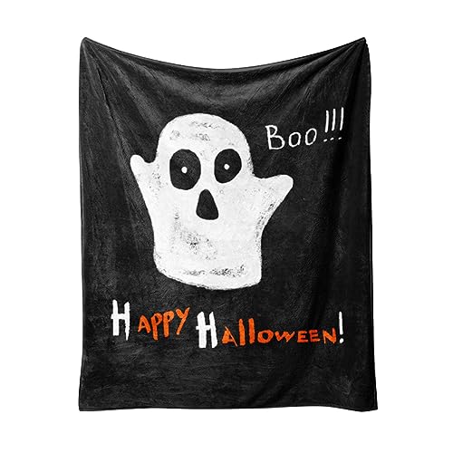 LOSVIP Halloween Decke Leichte Wurfdecke Weich Gemütlich für Sofa Wohnzimmer Bettdecke 100x 75 cm (A) von LOSVIP