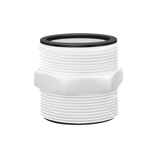 LOSVIP # Schlauchverbinder 38mm Poolschlauch 38mm Verbinder Pool Anschluss Set 38mm für Pooladapter Poolschlauch Schlauchadapter mit Gewinde für Poolpumpenschläuche (White, One Size) von LOSVIP