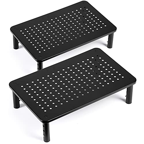 LOTEYIKE Monitorständer, Metallständer für Flachbildschirme, LCD-LED-TV, stabiler Desktop-Laptop-Computerständer für Drucker, 3-fach höhenverstellbarer PC-Ständer mit Netzplattform LOTEYIKE Monitorständer, Metallständer für Flachbildschirme, LCD-LED-TV, stabiler Desktop-Laptop-Computerständer für Drucker, 3-fach höhenverstellbarer PC-Ständer mit Netzplattform von LOTEYIKE