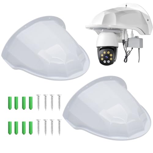 LOTHID Kameeraregenabdeckung, Universelle wei ß e Schutzh ü lle, wetterestes Design, sch ü tzt Ü berwachungsger ä te, 2er Pack (29 * 20 * 14cm) von LOTHID
