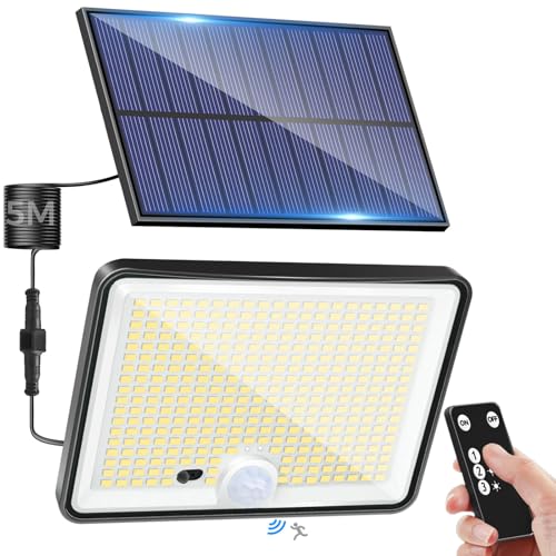 LOTMOS Solarlampen für Außen mit Bewegungsmelder, 342 LED Aussenleuchte Solar IP65 Wasserdicht Solarleuchte 3 Modi Strahler mit Fernbedienung, Solar Lampe Outdoor für Garten Garage, Kaltes Weiß LOTMOS Solarlampen für Außen mit Bewegungsmelder, 342 LED Aussenleuchte Solar IP65 Wasserdicht Solarleuchte 3 Modi Strahler mit Fernbedienung, Solar Lampe Outdoor für Garten Garage, Kaltes Weiß von LOTMOS