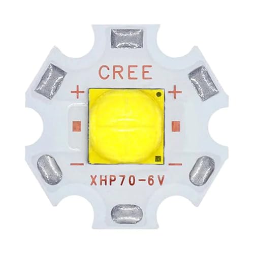 LOTOAK 18W 30W Taschenlampe Lampe Perlen XHP50.2 XHP70.2 LED Dioden DC6V DC12V Generation Weiß 6500K 20mm Kupfer PCB DIY (Color : White 6500K, Size : 30W 12V XHP70.2) von LOTOAK