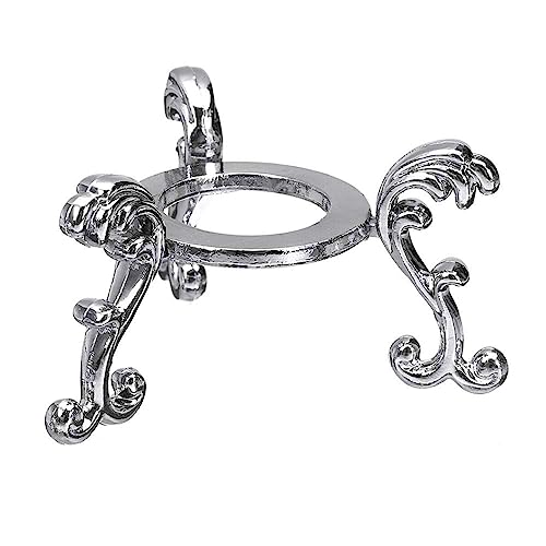LOTOWELZON Mehrfarbiges Display-Set mit Kristallkugeln, Standfuß, für große 80 mm/100 mm, Kristalldiamant-Briefbeschwerer, Hochzeitsgeschenk, Heimdekoration, Metallsockel (Silber-Stil) von LOTOWELZON
