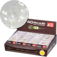 MicroLED Lichterkette 4m weiß fest 2xCR2032 MicroLED Lichterkette 4m weiß fest 2xCR2032 von LOTTI IMPORTEX