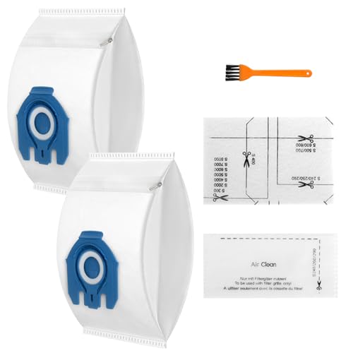 LOTUSWILD 2 Stück Wiederverwendbare Staubsaugerbeutel mit Reißverschluss für Miele Hyclean 3D GN Staubbeutel S8, S5,S2, S800 - S858, S600 - S658, S400 - S456i,Complete C3, C2, Classic C1 von LOTUSWILD