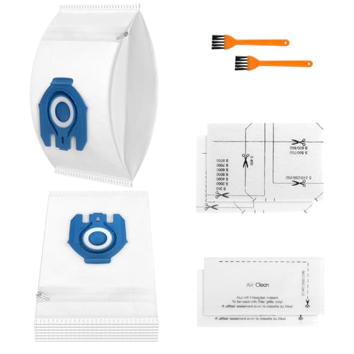 LOTUSWILD 8 Stück Wiederverwendbare Staubsaugerbeutel mit Reißverschluss für Miele Hyclean 3D GN Staubbeutel S8, S5,S2, S800 - S858, S600 - S658, S400 - S456i,Complete C3, C2, Classic C1 von LOTUSWILD