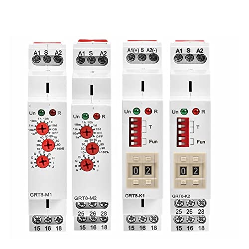 LOUIKA Multifunktions-Zeitrelais Elektronisch Einstellbarer oder digitaler Zeitschalter 12 V 24 V 48 V 110 V 220 V GRT8-M GRT8-K (Color : GRT8-M2-ACDC12-240V) von LOUIKA