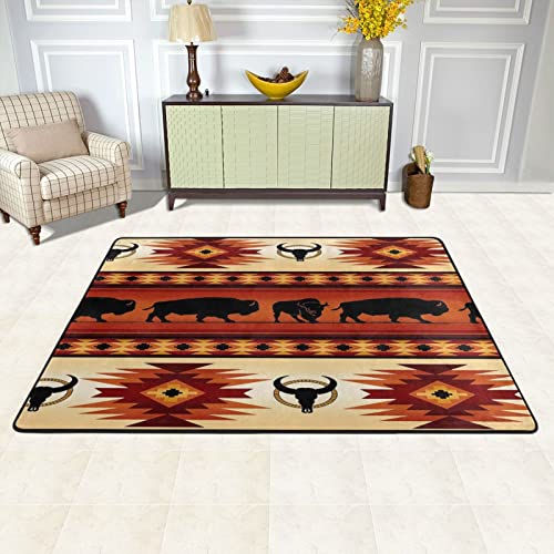 Flanell-Teppich Indianer Navajo-Muster Teppich Großer Bodenteppich rutschfest waschbar für Wohnzimmer Schlafzimmer 120 x 182 cm Flanell-Teppich Indianer Navajo-Muster Teppich Großer Bodenteppich rutschfest waschbar für Wohnzimmer Schlafzimmer 120 x 182 cm von LOUJIN