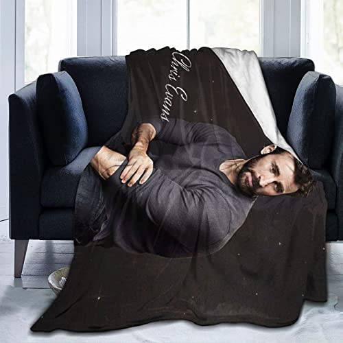 LOUJIN Chris Actor Evans Flanelldecke, Bettwäsche, Fleecedecke, weich, Klimaanlage, Decke für Sofa, 125 cm x 100 cm von LOUJIN
