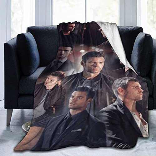 LOUJIN Decke Daniel Elijah Gillies Mikaelson superweiches Flanell-Fleece, leichte Überwurfdecke, Klimaanlagendecke, Couch, Sofa, Schlafzimmer, 125 cm x 100 cm von LOUJIN
