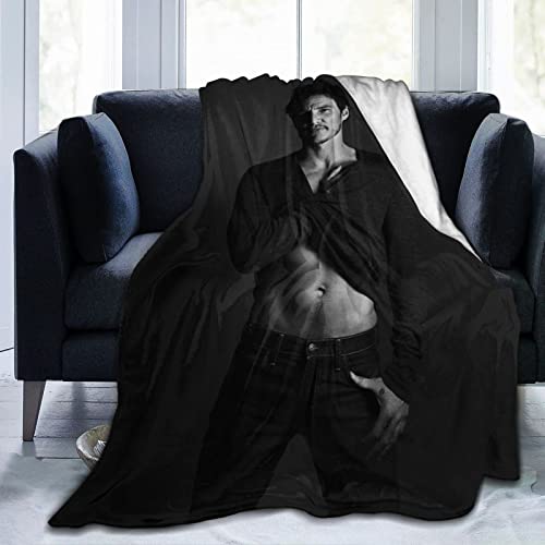 LOUJIN Pedro Actor Pascal Flanell-Decke, Bettwäsche, Fleecedecke, weich, Klimaanlage, Decke für Sofa, 125 cm x 100 cm von LOUJIN