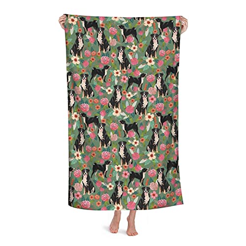 LOUJIN Strandtuch Appenzeller Sennenhund Florals Dog Green High Absorbent Microfiber Blanket Soft Oversized Badetücher 80 x 130 cm LOUJIN Strandtuch Appenzeller Sennenhund Florals Dog Green High Absorbent Microfiber Blanket Soft Oversized Badetücher 80 x 130 cm von LOUJIN